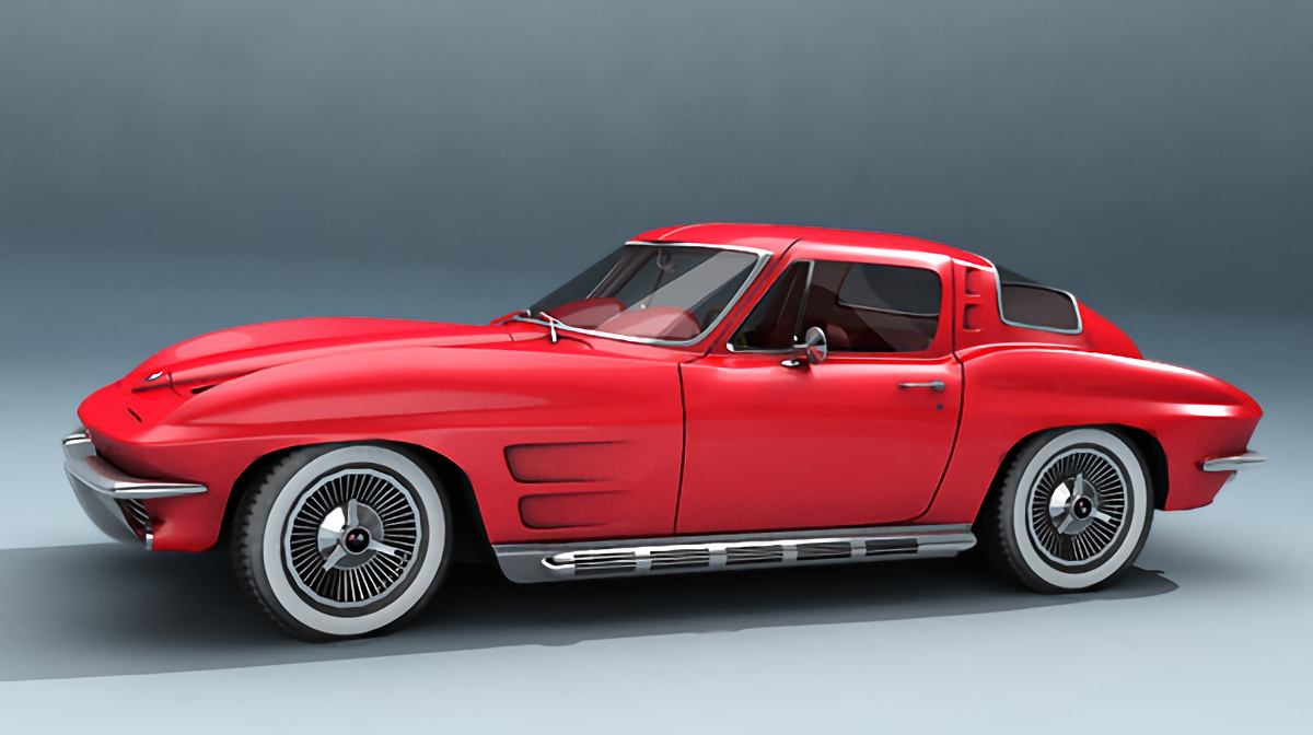 Click to Enlarge-Esc to Close Corvette Generations/C2/C2 1964 Red Stingray 03.jpg